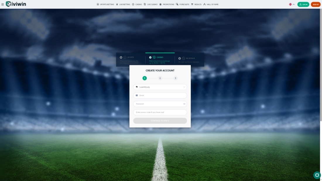 Ivibet — account registration