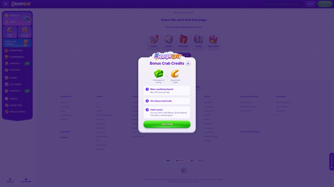 Robocat — promotions and welcome offer